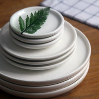 Ceramic Plant Pot Saucer, Round, Oval, and Rectangular White Porcelain Drip Trays for Succulents and Potted Plants