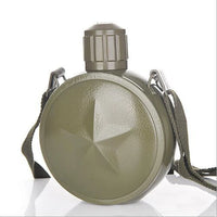 Portable Large Capacity Military Style 304 Stainless Steel Vacuum Insulated Water Bottle for Outdoor Travel and Training