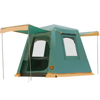 Automatic Hydraulic Pop-Up Camping Tent for 3-6 People, Double Layer Waterproof Family Tent
