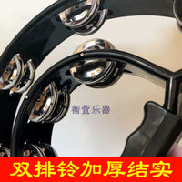 Professional Stainless Steel Sand Shaker Set with Tambourine for Band Accompaniment