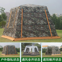 Automatic Hydraulic Pop-Up Camping Tent for 3-6 People, Double Layer Waterproof Family Tent