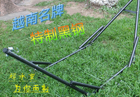 Vietnamese Imported Folding Black Steel Frame Hammock Indoor Outdoor Hanging Net Bed Single Moon Chair Swing
