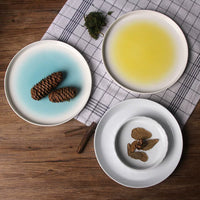 Ceramic Plant Pot Saucer, Round, Oval, and Rectangular White Porcelain Drip Trays for Succulents and Potted Plants