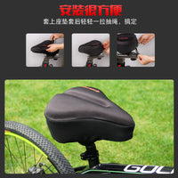 Comfortable Thickened Sponge/Silicone Bicycle Seat Cover for Exercise Bikes and Wide Saddles