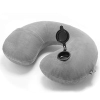 Inflatable U-Shaped Travel Neck Pillow for Airplane, Train, and Napping - Portable Cervical Support