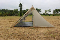 Jingxing Fengyin 4-Person Ultralight Double-Silicon Pyramid Tent with Aluminum Alloy Poles, Waterproof Coating, Windproof