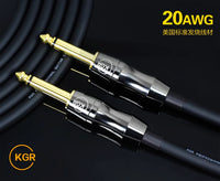 KGR Guitar Instrument Cable, Noise-Cancelling Shielded Audio Cord for Electric Guitar, Bass, Keyboard, Drum