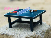 Miniature Table Tennis Set Cake Topper Dollhouse Toy