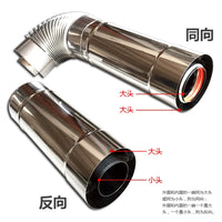 Stainless Steel Double-Wall Balanced Flue Exhaust Pipe for Wall-Mounted Boilers