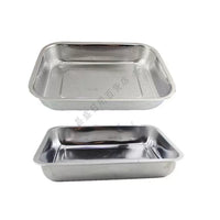 Perforated Stainless Steel Square Colander Basket with Drip Tray for Washing Vegetables and Fruits