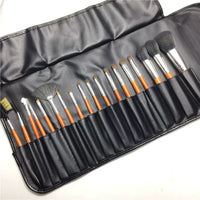 Professional 18-Piece Makeup Brush Set with Wooden Handles for Beginners and Students