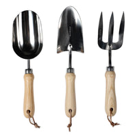 Stainless Steel Garden Tool Set for Planting and Digging - Trowel, Transplanter, Cultivator, Weeding Knife