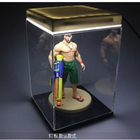 Acrylic Display Case with LED Light for Gundam Car Model Action Figures, Dustproof