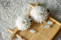 BJD SD DD Japanese Kimono Fabric Hair Clip for Dolls - Handmade Hair Accessories