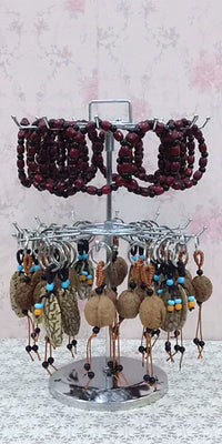 Rotating Jewelry Display Stand for Bracelets Necklaces Keychains Hair Ties