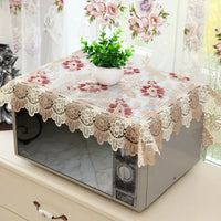Lace Microwave Oven Toaster Disinfection Cabinet Dust Cover Kitchen Appliance Universal Cloth