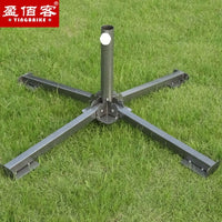 Portable Outdoor Folding Umbrella with Cross Base for Beach and Market Stalls