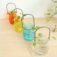 Creative Ear-Shaped Hanging Hydroponic Glass Vase for Balcony Decor