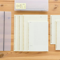 Loose Leaf Notebook Refills A5/B5/A4 - Grid, Lined, Blank Pages for Detachable Binders