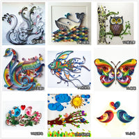 Quilling Paper Art Kit for Kids and Students - Animal Line Art Designs with Paper Strips