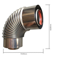 Stainless Steel Double-Wall Balanced Flue Exhaust Pipe for Wall-Mounted Boilers