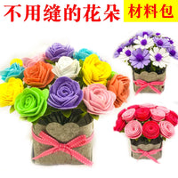 No-Sew DIY Felt Rose Bouquet Craft Kit for Kids