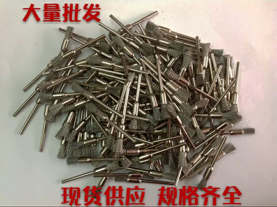 Stainless Steel & Brass Wire Brush Set for Rotary Tools, Pen-Shaped Polishing and Cleaning Brushes
