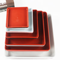 Square Resin Plant Pot Saucer Drip Tray for Indoor Outdoor Gardening