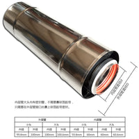 Stainless Steel Double-Wall Balanced Flue Exhaust Pipe for Wall-Mounted Boilers