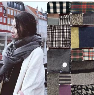 Oversized Faux Cashmere Scarf Shawl for Autumn Winter