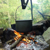 Outdoor Camping Tripod with 5.5L Large Capacity Pot for Campfire Cooking