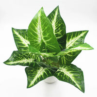 Artificial Green Plant Potted Decor - 9-Head Evergreen Faux Plant for Home and Event Decoration