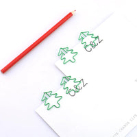 Christmas Tree Shaped Paper Clips, Green Creative Bookmark for Office & School