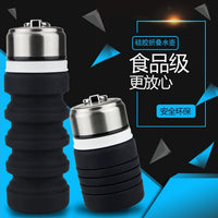 Collapsible Silicone Water Bottle, Large Capacity Portable Sports Kettle for Travel, Retractable