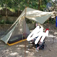 Jingxing Fengyin 4-Person Ultralight Double-Silicon Pyramid Tent with Aluminum Alloy Poles, Waterproof Coating, Windproof