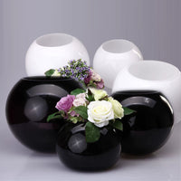 European Style Electroplated Glass Vase, Mirrored Spherical Hydroponic Flower Arranger, Modern Decorative Ornament