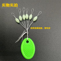 Luminous Silicone Space Beans for Fishing Line, Glow-in-the-Dark Stopper Beads for Angling