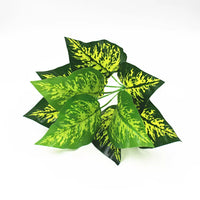 Artificial Green Plant Potted Decor - 9-Head Evergreen Faux Plant for Home and Event Decoration