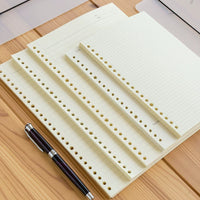 Loose Leaf Notebook Refills A5/B5/A4 - Grid, Lined, Blank Pages for Detachable Binders