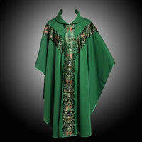Embroidered Clergy Robe Vintage Long Gown for Mass Performance Workwear
