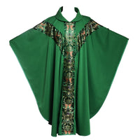 Embroidered Clergy Robe Vintage Long Gown for Mass Performance Workwear