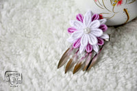 BJD Doll Japanese Style Fabric Hair Clip "Eternal Night" for 1/3, Uncle, and Large Female Dolls
