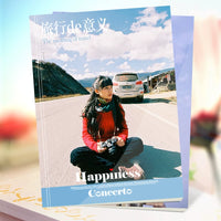 12-inch Personalized DIY Digital Photo Album for Couples, Travel, and Graduation - Magazine Style Photo Book Printing