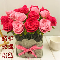 No-Sew DIY Felt Rose Bouquet Craft Kit for Kids