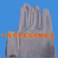 Heavy-Duty Double-Layer Canvas Work Gloves for Industrial Welding and Mechanical Protection