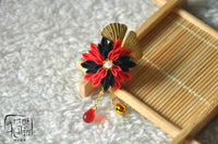 BJD Doll Kimono Fabric Hair Clip Japanese Style Headwear for 1/3 1/4 Scale Dolls