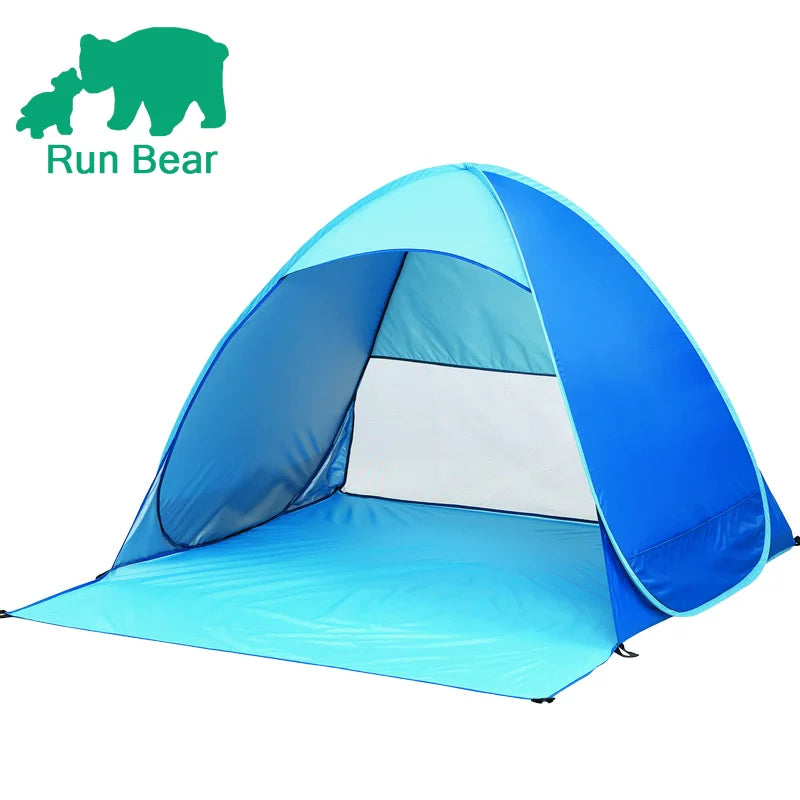 Automatic Pop-Up Beach Tent for 2 Person, UV Protection Sun Shelter, Lightweight Portable Fishing Tent for Kids and Adults