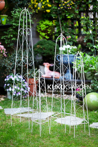 European Style Wrought Iron Plant Climbing Trellis for Outdoor Garden Patio Clematis Support
