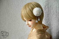 BJD SD DD Japanese Kimono Fabric Hair Clip for Dolls - Handmade Hair Accessories