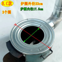 Outdoor Wood Burning Stove Portable Camping Cooker with Chimney for Frying and BBQ